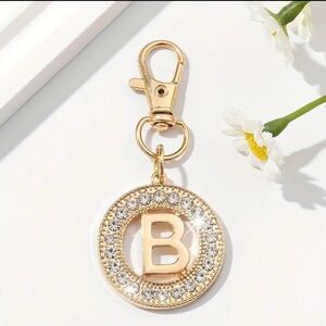 Gold and Silver Keychain with Rhinestones